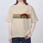 Yellow_Sparrowのもりのきつね Oversized T-Shirt