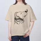 ぺんぎん24の音楽にうっとりゴールデン2(ダークグレー) Oversized T-Shirt