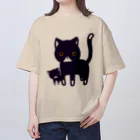 のほほん屋のねこのおやこ オーバーサイズTシャツ