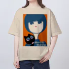 sasame's shopのねことわたし  ショートボブなわたし オーバーサイズTシャツ