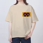 カレー屋　月夜のライオンのアフロ犬 Oversized T-Shirt