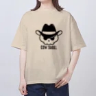 QUQU_WORKSのCOW SKULL テンガロンハットドクロ ブラック Oversized T-Shirt