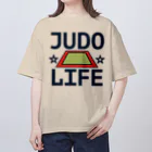 sports_tower スポーツタワーの柔道・JUDO・じゅうどう・グッズ・デザイン・武道・#Tシャツ・柔(やわら)の術・投げ技・固め技・当身技・格闘技・日本・柔術・男子・女子・かっこいい・かわいい・強靭・選手・柔よく剛を制す・世界・柔道場 オーバーサイズTシャツ