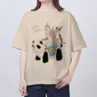 トコロコムギのパンダさん号にゃんこ Oversized T-Shirt