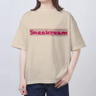 Sneakreamのストロベリーアイスクリームスニーカー オーバーサイズTシャツ