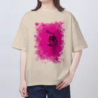 工房ＨＡＮＺＯＵのラフ画 No.2 PINK オーバーサイズTシャツ