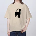 虹色PLUSのアルパカさんシルエット オーバーサイズTシャツ