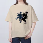 心の森ミュージアム　遊童館の郡上踊シルエット Oversized T-Shirt