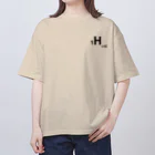 interested in?の1.hydrogen(黒/表裏) Oversized T-Shirt