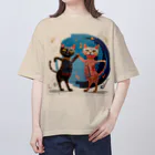 猫魚鳥時々犬等 arte♡のSuccessful Cats ♡ Oversized T-Shirt