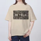 heymar の HEYMARロゴ　黒 Oversized T-Shirt