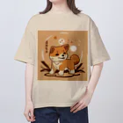 dcgnori／ワンコ画像の柴犬、縄文☆彡古代くん オーバーサイズTシャツ