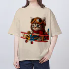 Gu--mimiの*Gu~mimi*パイロットにゃんこ オーバーサイズTシャツ