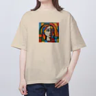 garireoのピカソ風の絵画1 オーバーサイズTシャツ