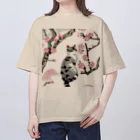 やさぐれちゃんの春の花と猫 Oversized T-Shirt