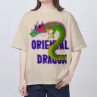 LalaHangeulのORIENTAL DRAGON（龍）英字バージョン オーバーサイズTシャツ