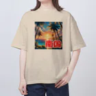 南国の南国の夕日 オーバーサイズTシャツ