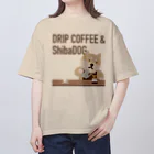 しばじるしデザインのDRIP COFFEE & ShibaDOG オーバーサイズTシャツ