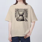 にくきゅう299のBack-raised Dream Cat オーバーサイズTシャツ