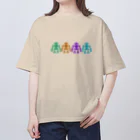 mirinconixの色違いの4機のレトロなロボット Oversized T-Shirt