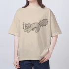 福猫山小屋の内心バクバクねこ Oversized T-Shirt