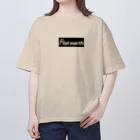 Mappila SHOPのFlatearth Box Logo (BLACK) フラットアース ボックスロゴ(ブラック) オーバーサイズTシャツ