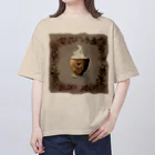 leisurely_lifeのA richly decorated coffee-inspired T-shirt design オーバーサイズTシャツ