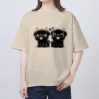 ブヒーズのtwin pug オーバーサイズTシャツ