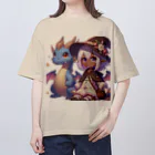 ピクセルパレットのドラゴンと可愛い女の子3 Oversized T-Shirt