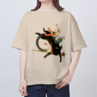 chirukapolkaの炎の魔法 オーバーサイズTシャツ