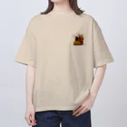 ぐら(GURA)の窓際ネコ・カラー オーバーサイズTシャツ