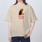 TOMOS-dogのふりむき犬（ドット）ブラタン Oversized T-Shirt
