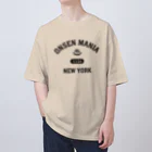 kg_shopのONSEN MANIA (ブラック) オーバーサイズTシャツ