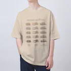 BowWoof Shopの【前面】こいぬシェルティ無防備なカラー薄め Oversized T-Shirt