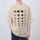 kg_shopのダンゴムシだ【視力検査表パロディ】 オーバーサイズTシャツ