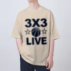 sports_tower スポーツタワーの3x3・スリーエックススリー・3人制バスケ・Tシャツ・アイテム・グッズ・ストリートバスケ・バスケットボール・スピーディーなバスケ・1試合10分間の21点ノックアウト・スポーツ・有望 オーバーサイズTシャツ