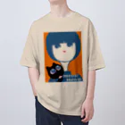 sasame's shopのねことわたし  ショートボブなわたし オーバーサイズTシャツ