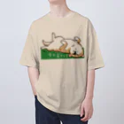 chizuruの柴犬落ちてる（茶）背景グリーン Oversized T-Shirt