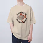 しんごんごのアカマンボウ　円形ロゴ Oversized T-Shirt