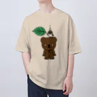 イラスト MONYAAT のこぐまとスズメと雨のしずく Oversized T-Shirt