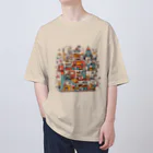 LCOMLのポップな建物２ オーバーサイズTシャツ