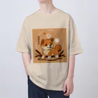 dcgnori／ワンコ画像の柴犬、縄文☆彡古代くん オーバーサイズTシャツ