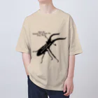 Beejouxのプラネットミヤマクワガタ時々国産ミヤマ(Black) オーバーサイズTシャツ