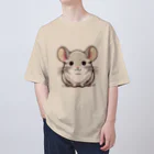 もふっとチンチラ🐭のチンチラ（シナモン） オーバーサイズTシャツ