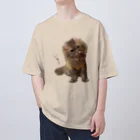 hoimisoの不服そうなペシャンコ猫のあおたろ（ひらがなver.その2） Oversized T-Shirt