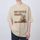 しばじるしデザインのDRIP COFFEE & ShibaDOG オーバーサイズTシャツ