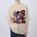 ピクセルパレットのドラゴンと可愛い女の子3 Oversized T-Shirt