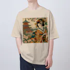 tamabestの浮世絵風美人図 Oversized T-Shirt