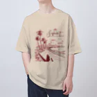 N-huluのサンセット　ピンク Oversized T-Shirt