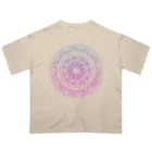 💖宇宙整体♪🌈♪こころからだチャンネル♪💖の母性回帰曼荼羅　change the purple💖 オーバーサイズTシャツ